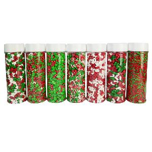 Christmas series Colorful Cake Decoration Sugar Sprinkles 130g 7 mm