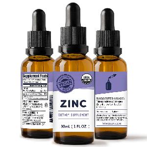 900MG Organic Ionic Zinc Liquid Drops Vitamin C + Zinc Immune System Support