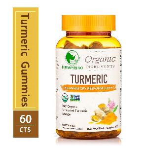 Organic Hemp oil infused  Turmeric   Curcumin  Ginger BioPerine Chewable Gummies