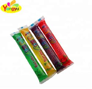 Hot Dog Shaped Halal Fruit Flavors Jelly Stick Candy