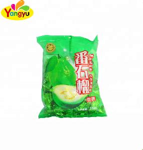 Guava Flavor Hard Candy Center Filled Jam Bonbon Candy Delicious Funny Fruit Shape Candy