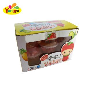 Halal jelly cup candy big fruity flavors jelly with pulp jelly