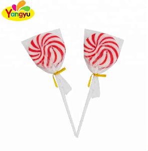 Fruit Flavor Swirl Round Shape Hard Candy Lollipop with box packing