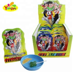 Popping Candy with Leaf shape fruit flavor colorful lollipop Sweety Hard Candy