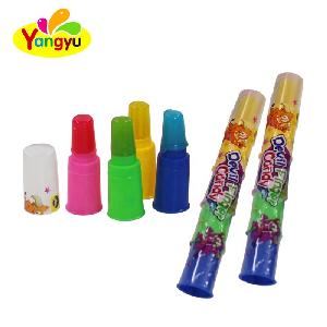 Halal candy rainbow fruity flavors finger lollipop candy