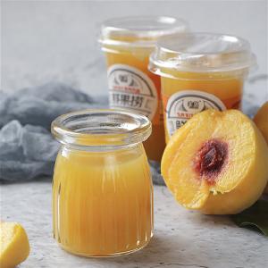 Canned Yellow Peach Diced in Fermanted Mango  Juice  in Plastic Cup