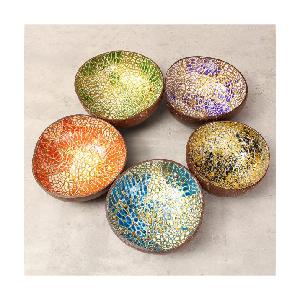 VIETNAM HIGH QUALITY COCONUT LACQUER SHELL BOWLS/ LACQUERED BOWL VIETNAMESE LACQUERWARE