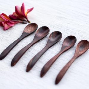 Ebony wood black natural cutlery