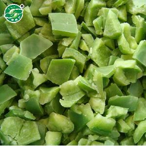 supply BRC certified IQF frozen green pepper strip slice cube dice puree good quality hot sale