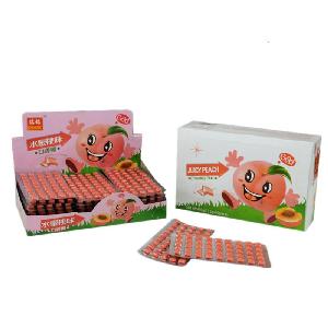 Fruity Peach Flavor Chewing Gum In Blister Packing
