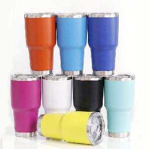 Custom Stainless Steel Double Wall Vacuum Insulated Tumbler 30oz with Mag Slider Lid