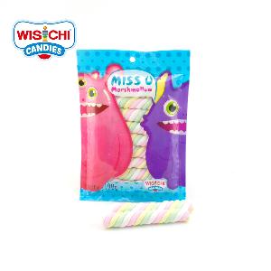 Free sample twist marshmallow candy mini halal cotton candy twist marshmallow