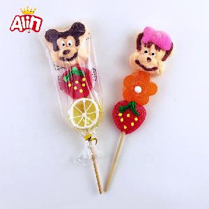 OEM cotton flower  strawberry  shape gummy candy and marshmallow candy