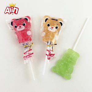 Lovely bear shape with icing fruity soft candy gummy candy