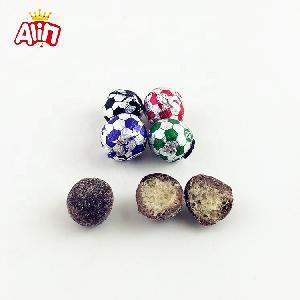 Hot sales football packing  mini circular chocolate wrapped in biscuit chocolate balls