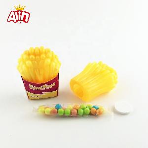 Plastic fries box with Independent packaging mini jelly bean candy