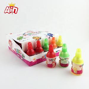 Colorful lovely Baby nipple bottle liquid candy fruity mouth spray candy