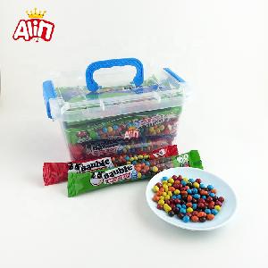 Practical storage box funny face big head mini rainbow  sugar  coated bauble creamy chocolate beans