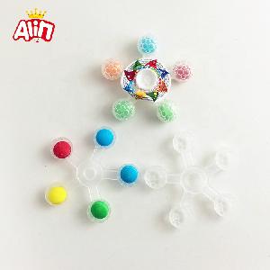 Plastic Fingertip gyroscope toy with five fruity tablet hard candy