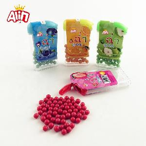 High quality plastic bottle with mini round fruity hard candy
