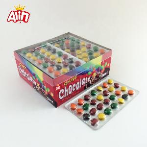 Colorful crispy sugar-coated childhood memories of chocolate beans