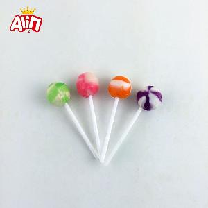 Two colors double flavor sweet hard candy assorted fruit milk mixed lollipop