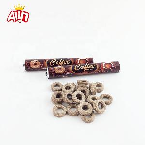 Good taste bottled high-quality mellow  coffee  hollow rolls  candy 