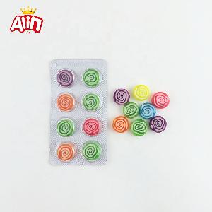 Fruit-flavored colorful delicious  Multi-nourishing sliced round hard candy