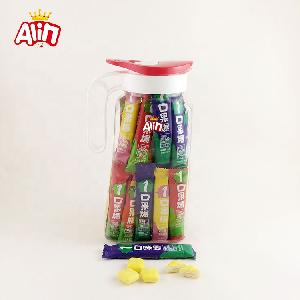 Kettle packing mix fruit flavor and add juice sandwich fruit pulp chewing gum