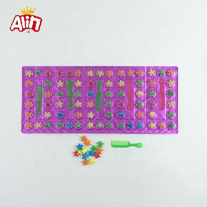 Wholesale pink packaging mini comb colorful pentagram hard candy toys