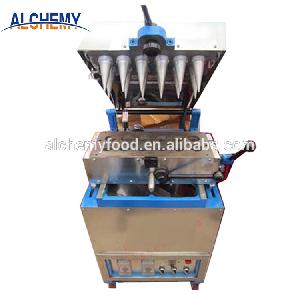 manual 10 molds ice cream cone baking machine for commercial