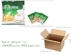 Organic Instant Ginger tea 24 bagged with honey /lemon/brown sugar/red dates