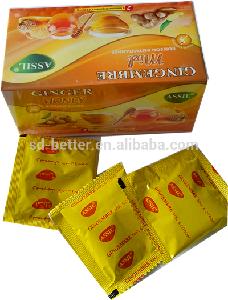 Pure natural all flavor supor 7g in sachets instant ginger tea with honey