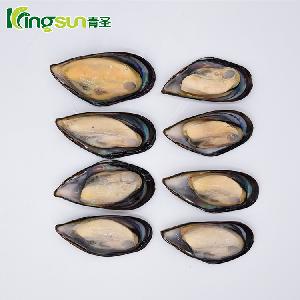 boiled seafood half shell green mussel