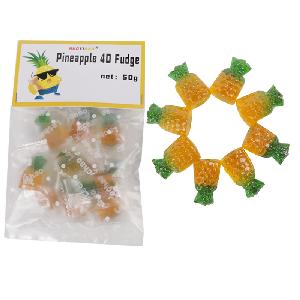 Good taste 4D Pineapple shape candy jelly gummy candy brand fruit soft chew candy