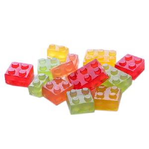 Building blocks 4D soft  candy  sweets  custom   gummy   candy  in bulk