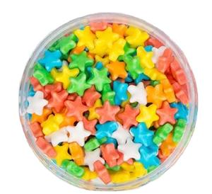 Creative colorful star shape fruit flavored crispy candy children's snacks for sale