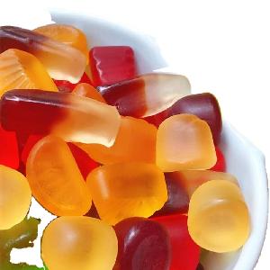 High quality office candy multi-color fruit shape gummy candy kids snacks for sale