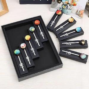 Hard candy lollipop gift box packaging oem custom starry lollipop