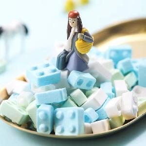 Fruit Flavored Hard Building Blocks Press Candy Sweets