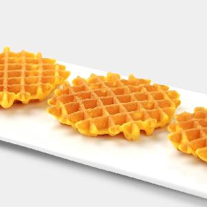 Delicious little new flavor brown sugar soft waffles for breakfast
