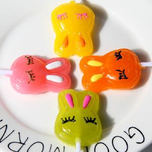 Factory supply creative cartoon rabbit shape lollipop