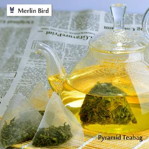 100% Pure West Lake Longjing Dragon Well Green Tea Nylon Mesh Heat Seal Transparent Triangle Pyramid Shape Tea Bags