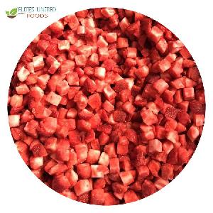 New season crop top Quality  IQF Strawberry cubes Frozen Strawberry dices diced
