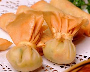 IQF money bags frozen vegetable spring roll