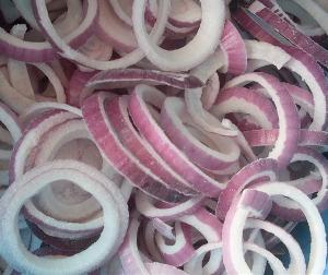 iqf frozen read/white onion rings