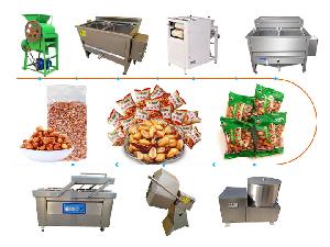 peanut frying machine | deep fried peanut production line