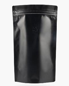 custom printing fashion fine laminated aluminum foil matt black stand up zip lock pouch