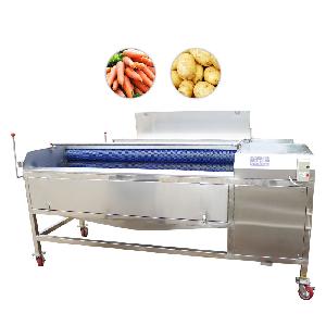 Commercial Fruit and Vegetable Cleaning Bubble Peeling Brush Carrot Cassava Apple Washing Machine