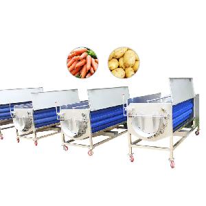 Automatic Yam Peeling Machine Auto Industrial Yams Brush Washer Peeler Washing Cleaning Machines